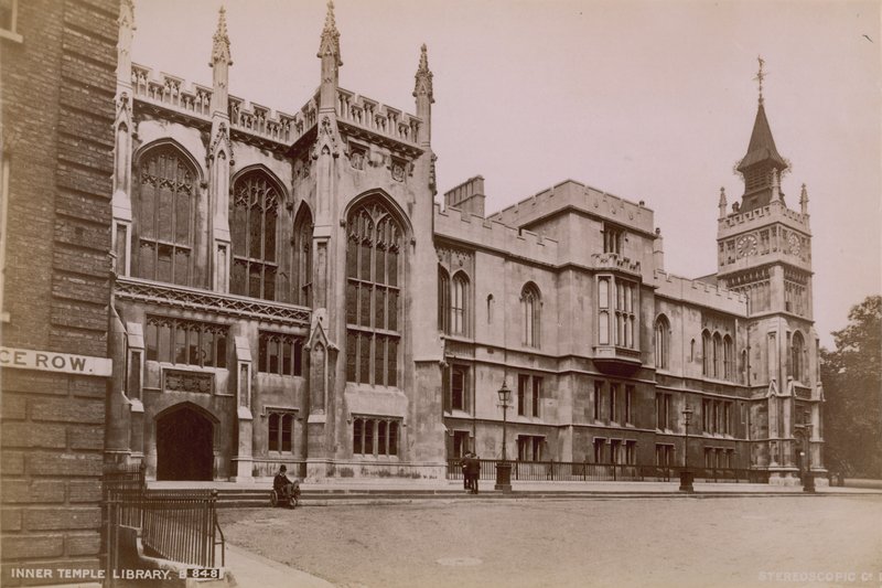 内側の寺院図書館のあるはがき 作： 英語の写真家