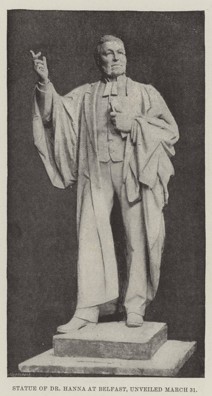 3月31日に発表されたベルファストのハンナ博士の像 作： 英語の写真家