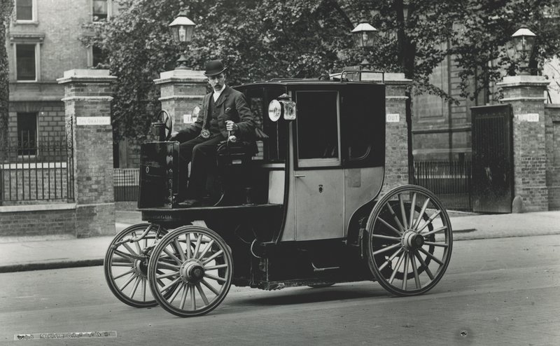 タクシー-電気、1897-1900 作： 英語の写真家