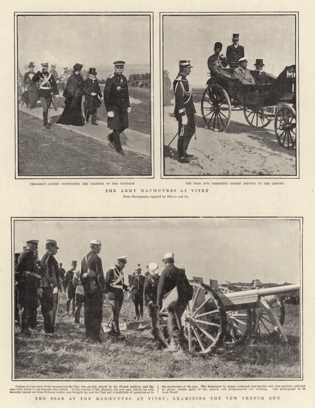 ヴィトリーでの軍の作戦、ヴィトリーでの作戦での皇帝、新しいフランスの銃の調査 作： 英語の写真家