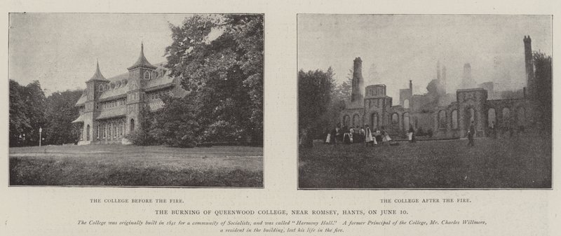 6月10日、ハンツのロムジー近くのクイーンウッド大学のバーニング 作： 英語の写真家