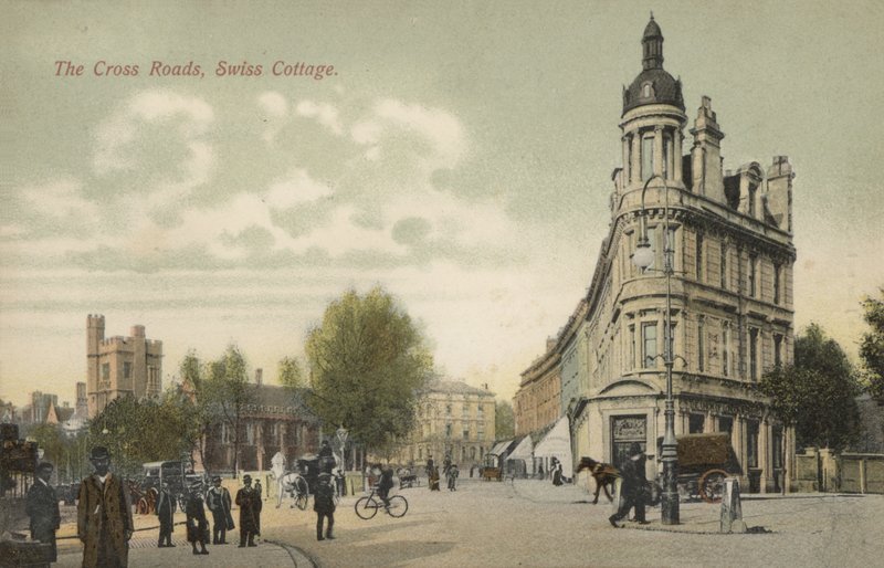 The Cross Roads, Swiss Cottage, London (カラー写真) 作： 英語の写真家