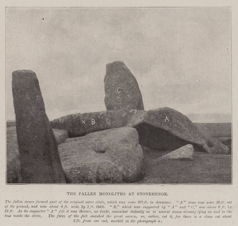 ストーンヘンジの倒れたモノリス 作： 英語の写真家