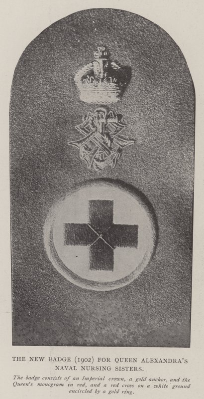 アレクサンドラ女王海軍看護姉妹のための新しいバッジ（1902年） 作： 英語の写真家