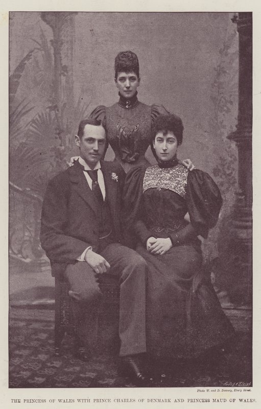デンマークのチャールズ皇太子とウェールズのモード王女とのウェールズのプリンセス 作： 英語の写真家