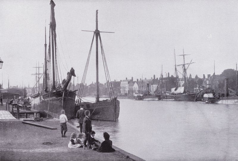 The Quays, Yarmouth (b/w photo) 作： 英語の写真家