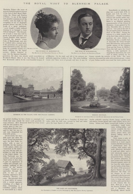 ブレナム宮殿への王室訪問、1896年11月28日 作： 英語の写真家