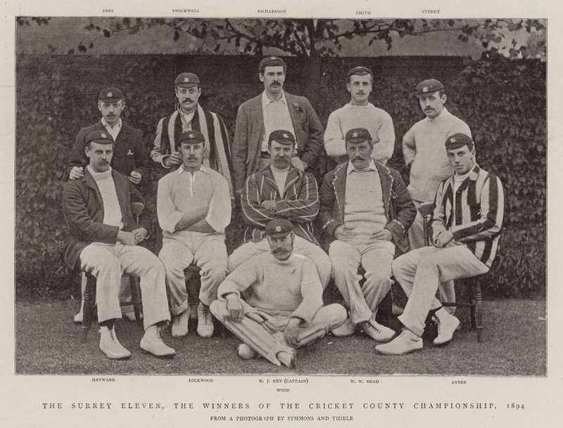 クリケット郡選手権の勝者、1894年、サリーイレブン 作： 英語の写真家