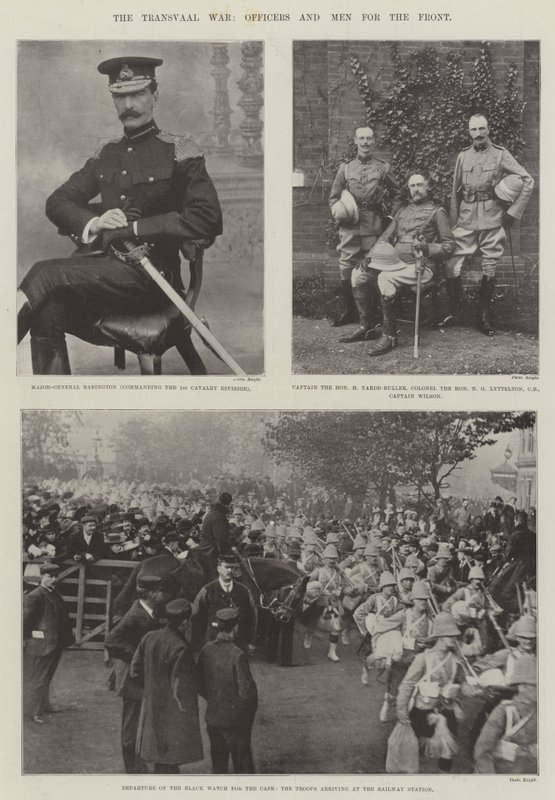 トランスバール戦争、将校と戦線の男性 作： 英語の写真家