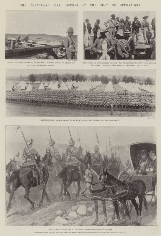 トランスバール戦争、作戦の拠点での場面 作： 英語の写真家