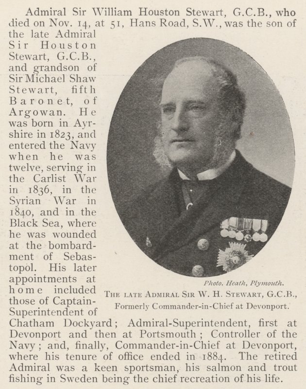 元海軍大将、WHスチュワート、GCB、元デボンポートの最高司令官 作： 英語の写真家