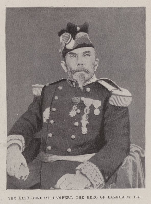晩年のランバート将軍、バゼイユの英雄、1870年 作： 英語の写真家