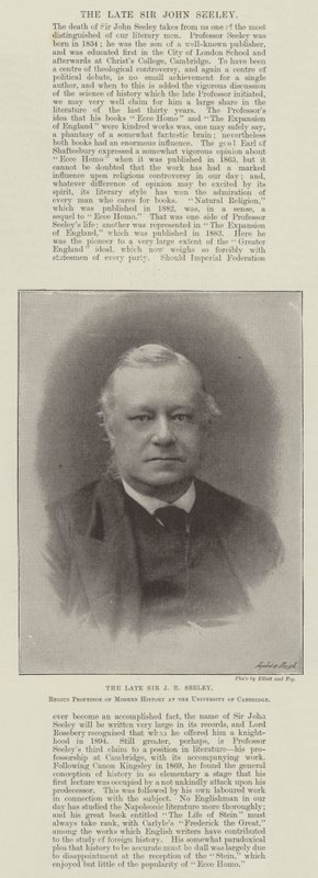 ケンブリッジ大学のRegius of Modern History教授、故Jr Seeley卿 作： 英語の写真家