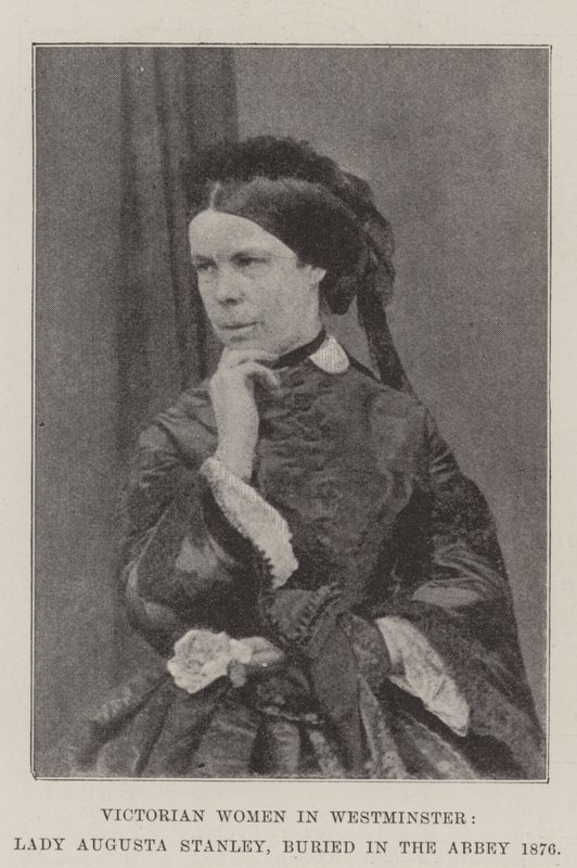 1876年の修道院に埋葬されたウェストミンスターのビクトリア朝の女性、レディーオーガスタスタンレー 作： 英語の写真家