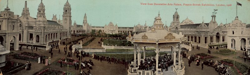 ディテクティブアーツパレス、フランコブリティッシュエキシビション、ロンドン、1908年からの眺め 作： 英語の写真家