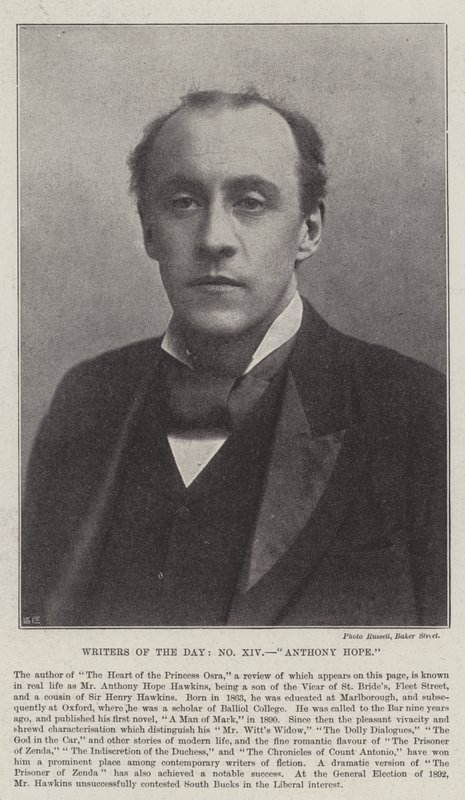 今日の作家、アンソニー・ホープ 作： 英語の写真家