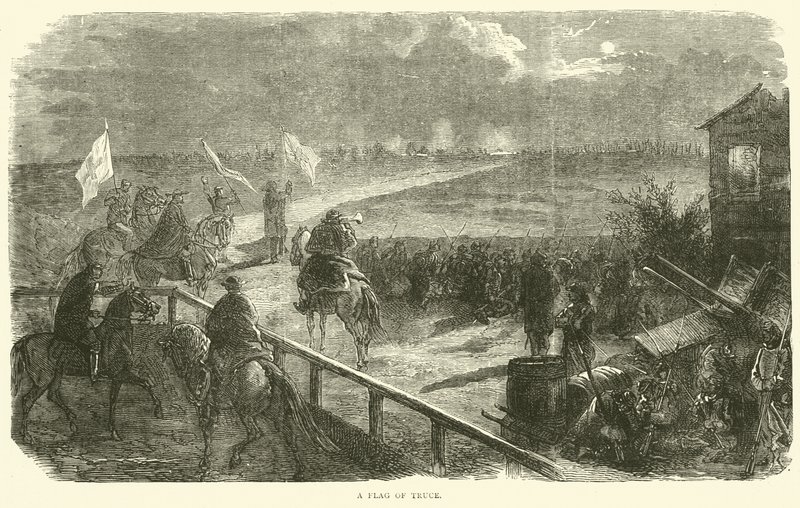 休戦の旗、1870年12月 作： 英語学校
