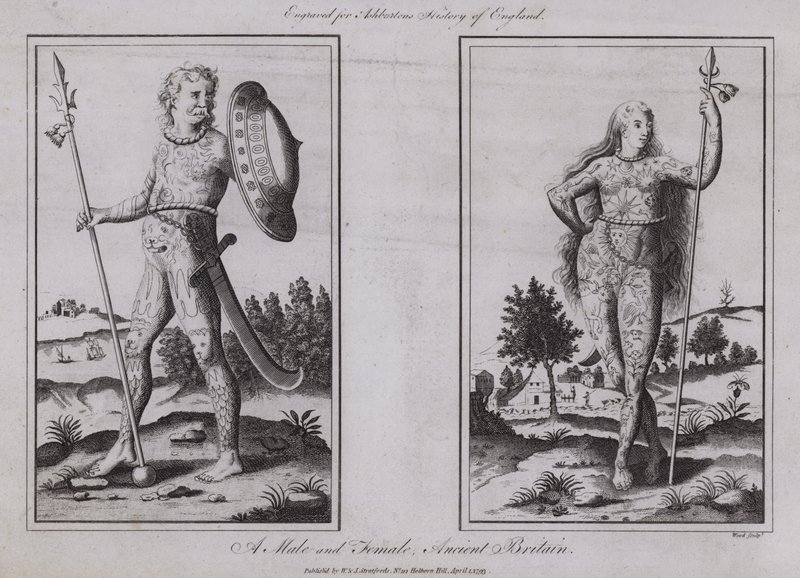 男性と女性、古代イギリス 作： 英語学校