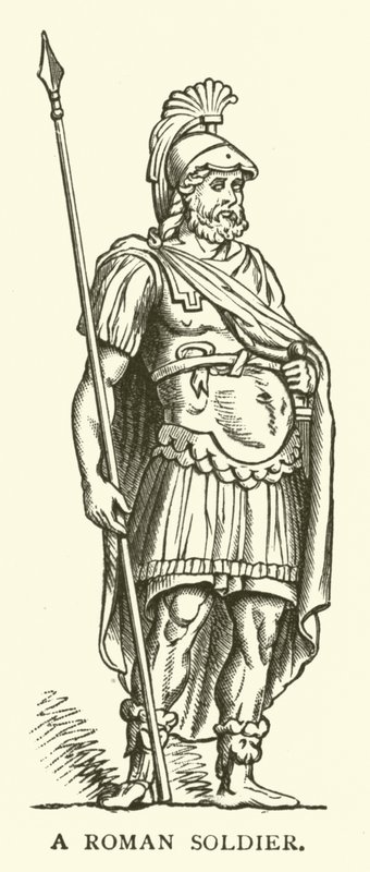 ローマの兵士（彫刻 作： 英語学校