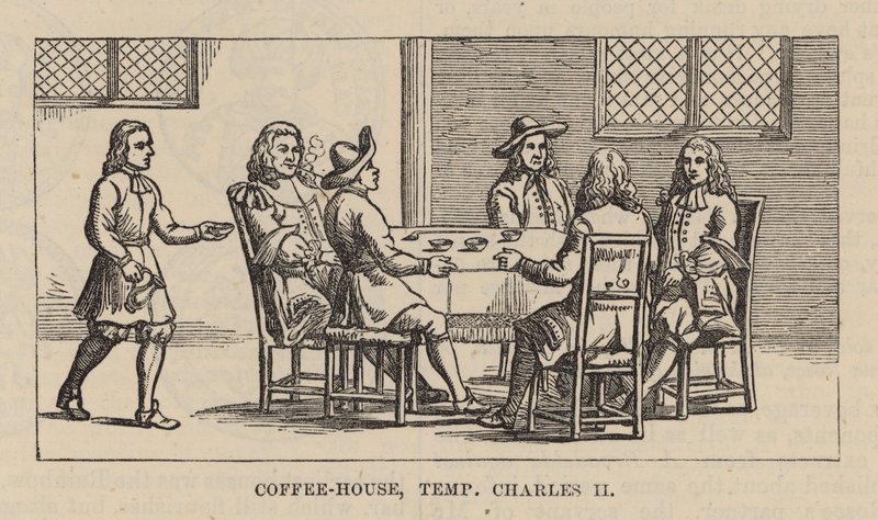 チャールズ2世の時代のコーヒーハウス 作： 英語学校