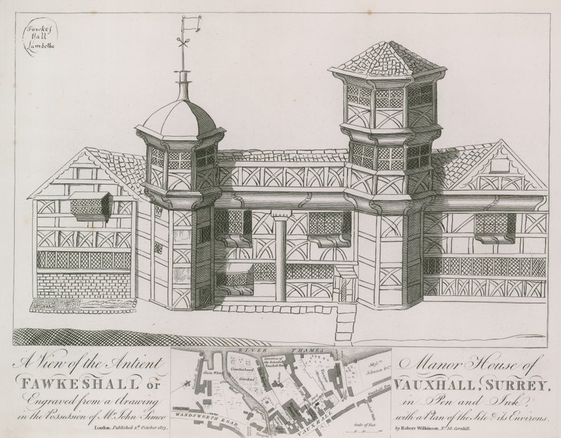 FawkeshallまたはVauxhallのAntient Manor Houseの眺め 作： 英語学校