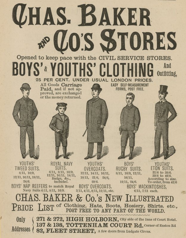Chas Baker＆Cos Storesの広告 作： 英語学校