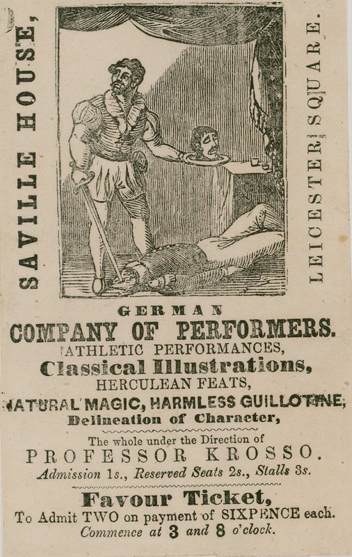 German Company of Performers、Saville House、レスタースクエア、ロンドンの広告 作： 英語学校