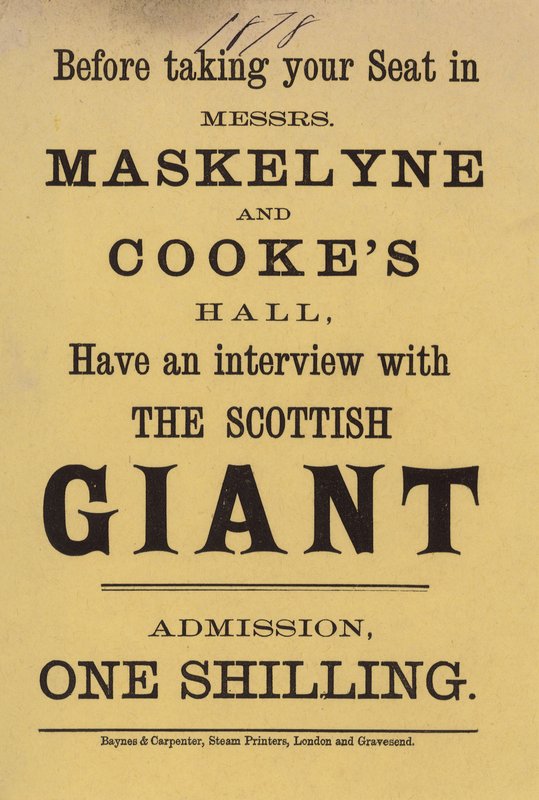 Maskelyne氏とCookes Hall氏の広告 作： 英語学校