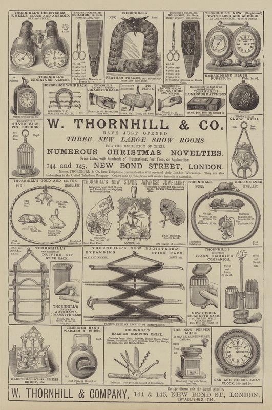 広告、W Thornhill and Company（彫刻 作： 英語学校