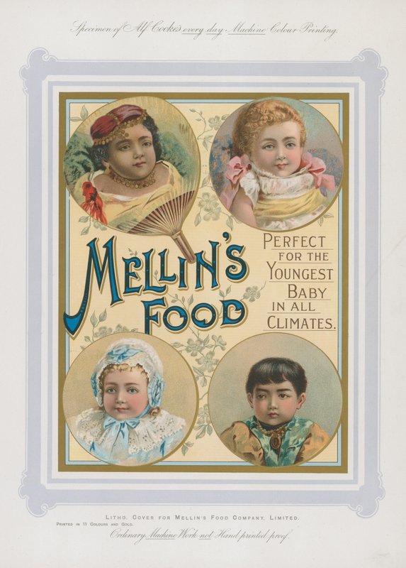 Mellinsの広告すべての気候の赤ちゃん向け食品 作： 英語学校