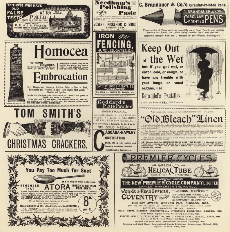 The Graphic Christmas Number 1897から宣伝された広告 作： 英語学校