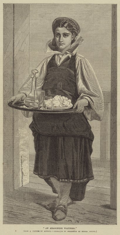 アラゴンのウェイトレス（彫刻 作： 英語学校