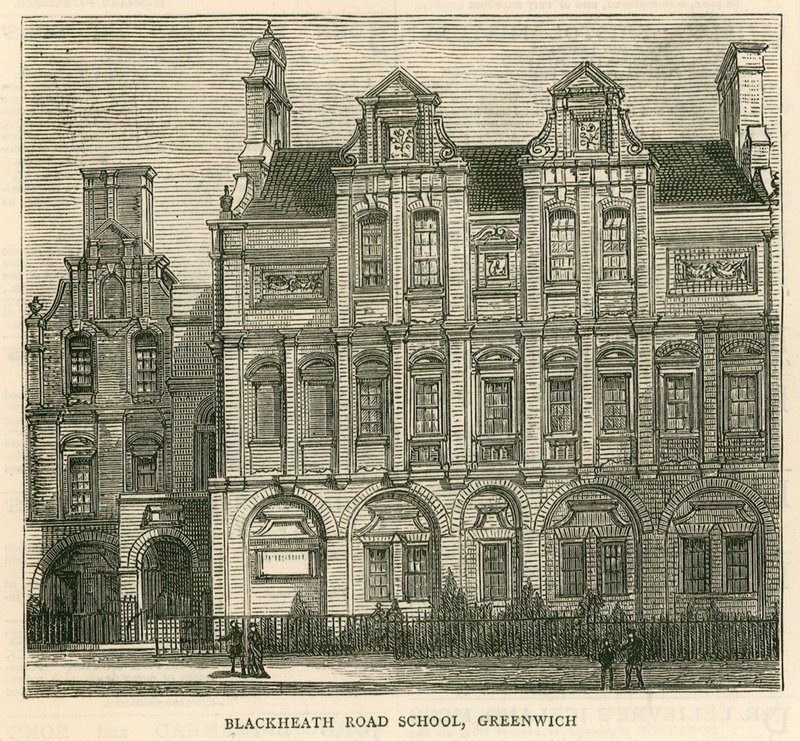 ロンドン教育委員会のアーキテクチャ：Blackheath Road School、グリニッジ、ロンドン 作： 英語学校