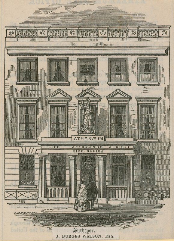 Athenaeum Life Assurance Society、消防署、ロンドン 作： 英語学校