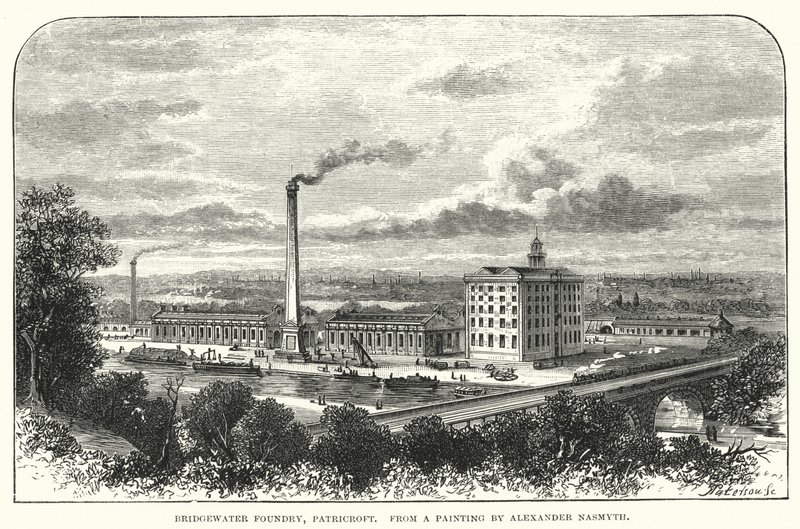 ブリッジウォーター・ファウンドリー、パトリクロフト（彫刻 作： 英語学校