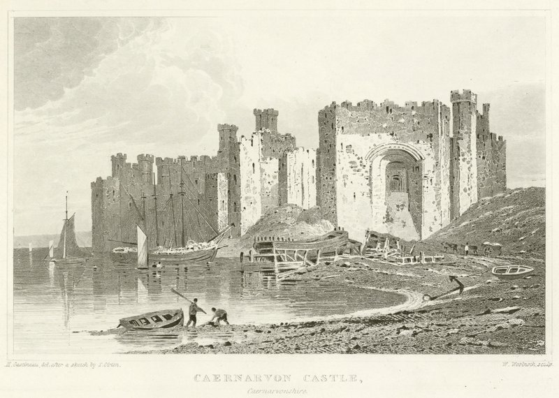 Caernarvon Castle, Caernarvonshire (Englanding) 作： 英語学校