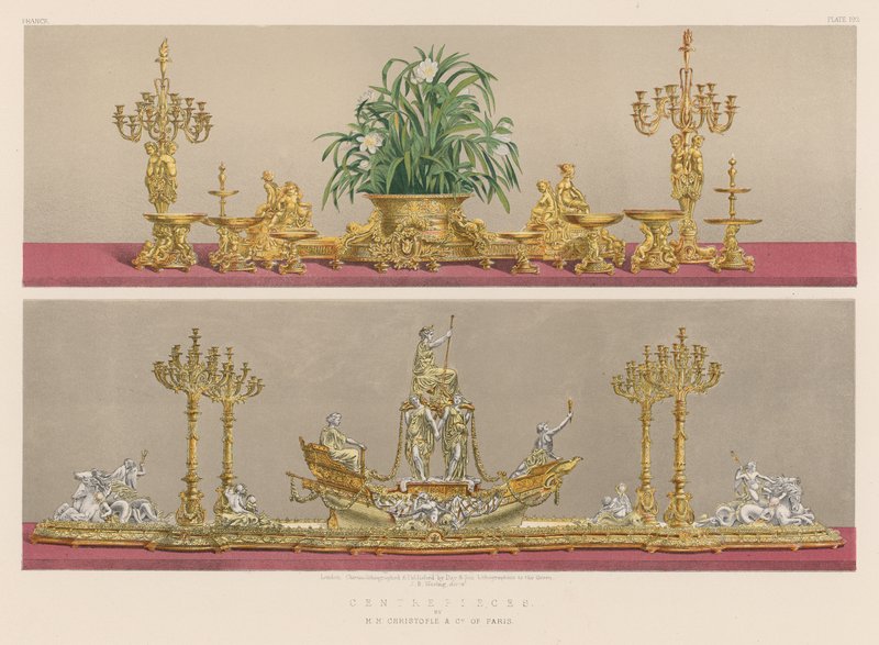 パリのMM Christofle and Coによるセンターピース 作： 英語学校