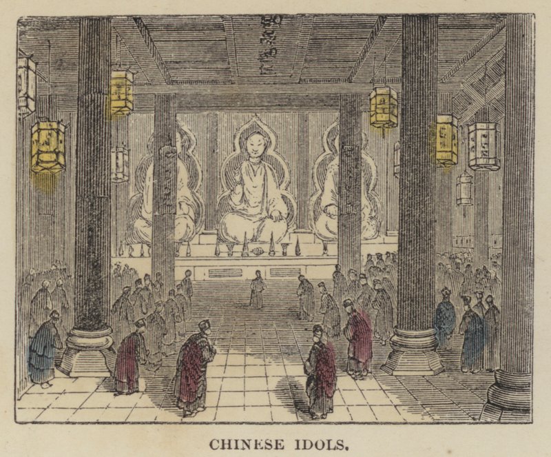 中国の偶像（彩色彫刻 作： 英語学校