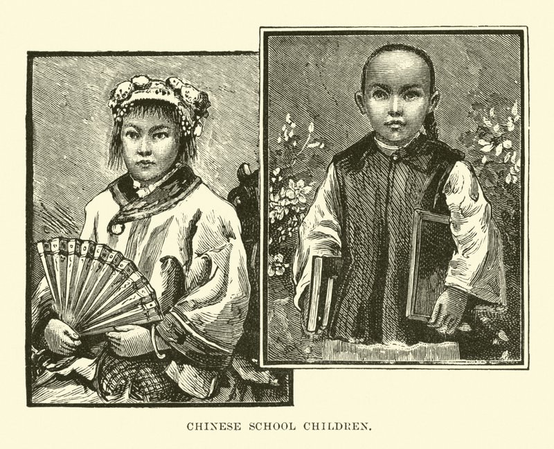 中国の学童 作： 英語学校