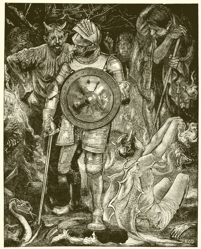 クリスチャンは死の谷の谷で悪魔の会社に会います 作： 英語学校