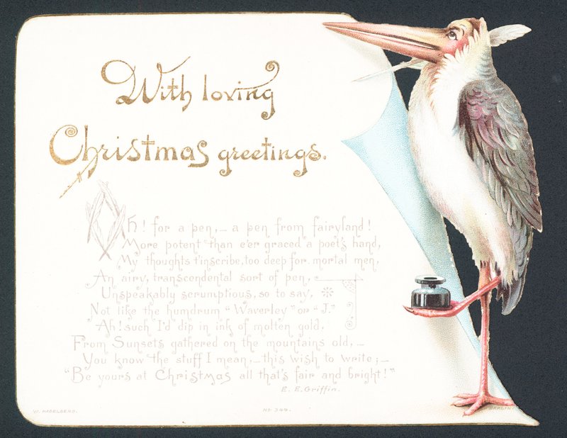 コウノトリのクリスマスカード 作： 英語学校