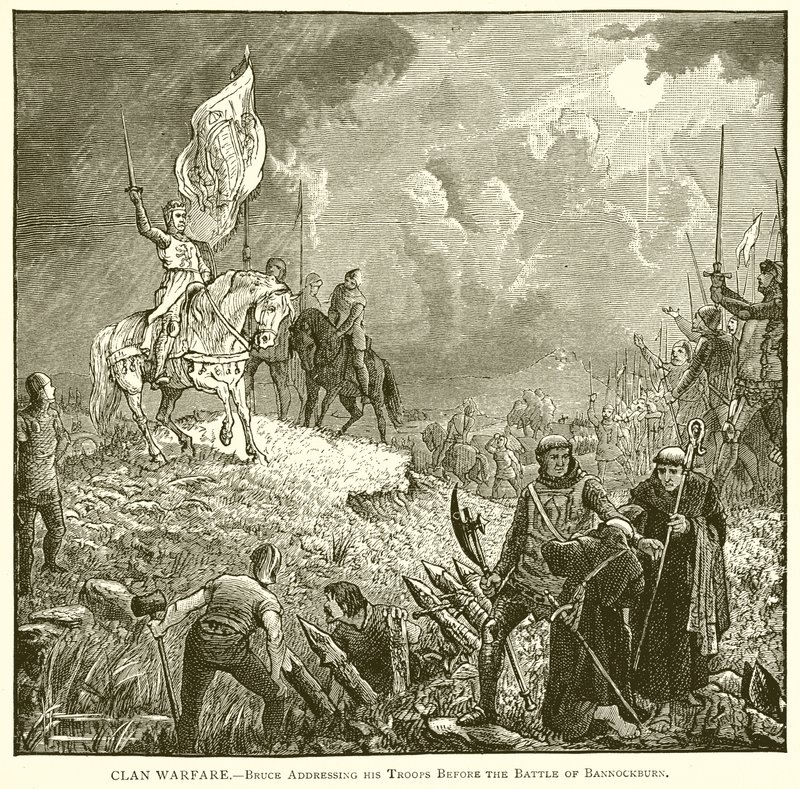 クラン戦争-バノックバーンの戦いの前に彼の軍隊に対処するブルース 作： 英語学校