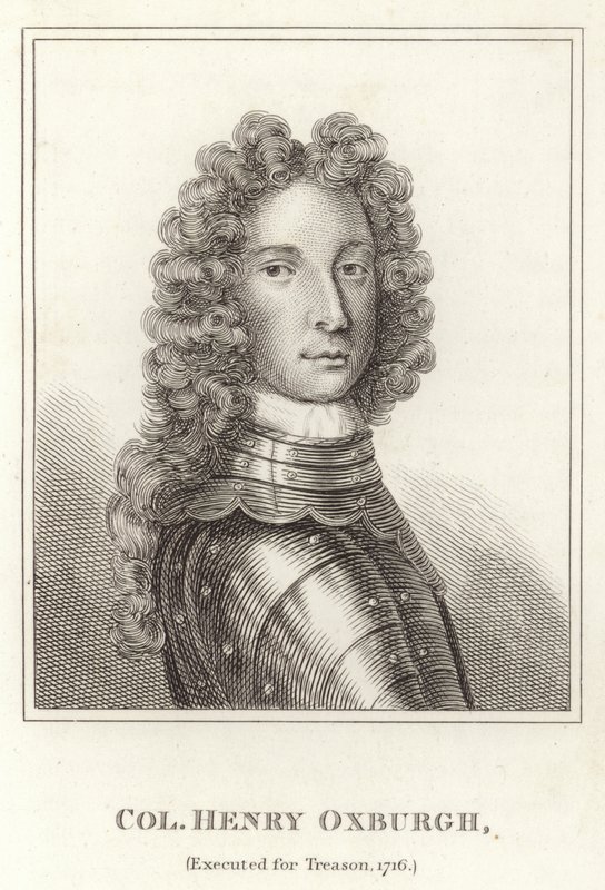 反逆罪で処刑されたコルヘンリーオックスバラ、1716年 作： 英語学校