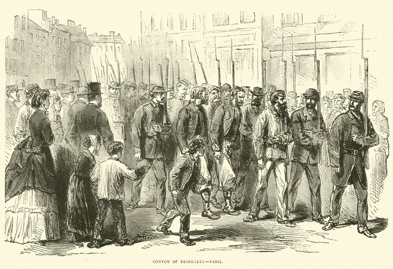 脱走兵団、パリ、1870年10月 作： 英語学校