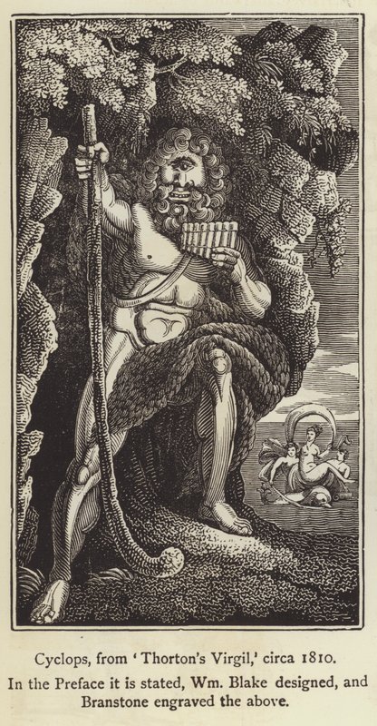 キュクロプス（Thorntons Virgil, 1810年頃）（彫刻 作： 英語学校