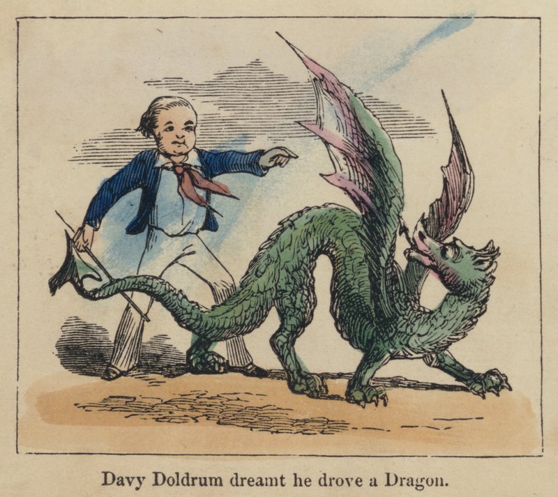 Davy Doldrum dreamt he drove a Dragon (coloured engraving) 作： 英語学校