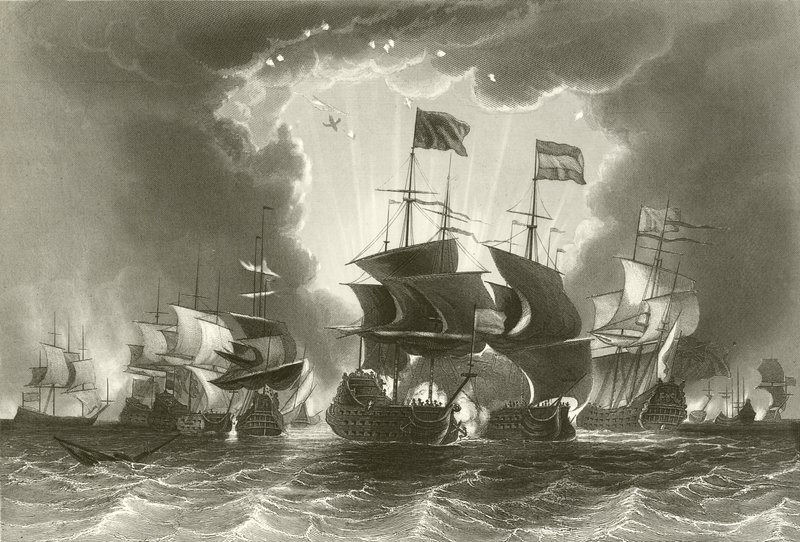 ブレイク提督によるオランダ艦隊の敗北 作： 英語学校