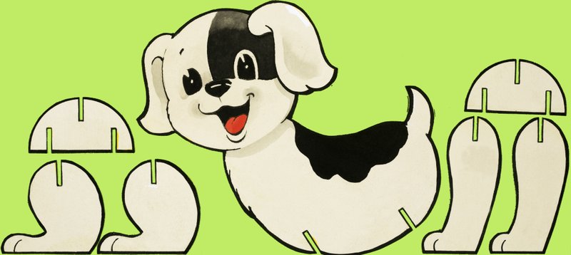 犬のカットアウト 作： 英語学校