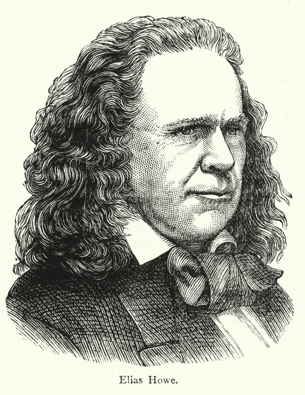 本縫ミシンのアメリカ人発明家エリアス・ハウ 作： 英語学校