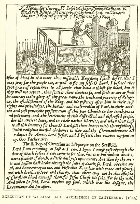 カンタベリー大司教ウィリアム・ロードの処刑（1645） 作： 英語学校